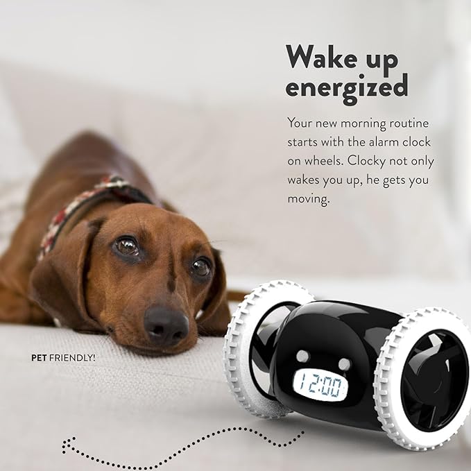 LED Lazy Alarm Clock : Never Oversleep Again With Clocky! - 2diem