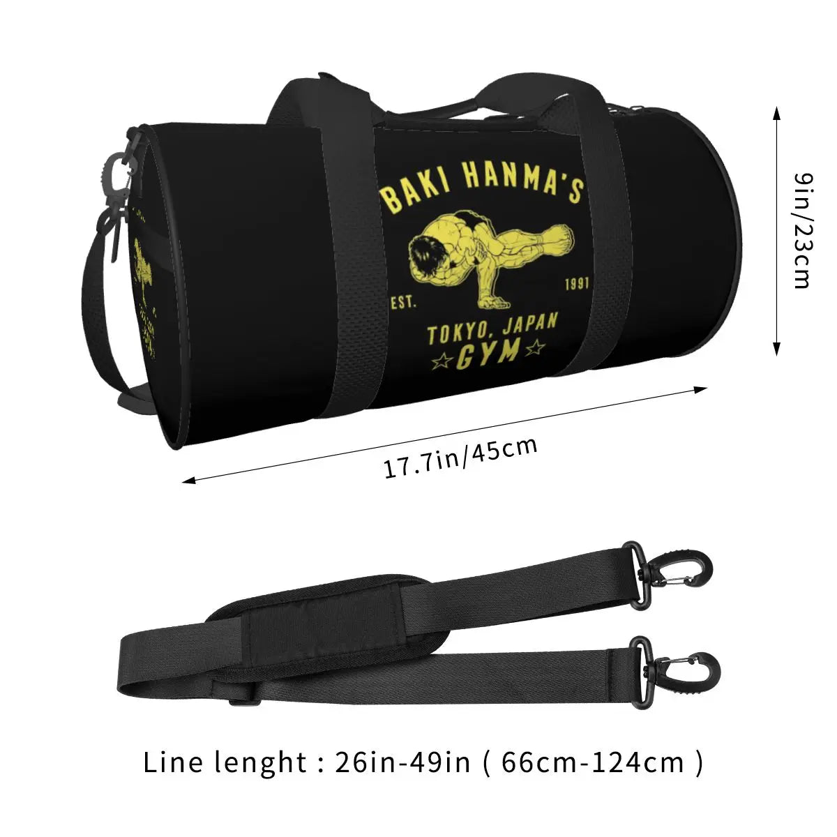 Baki Hanma "Unchained Strength" Gym Bag