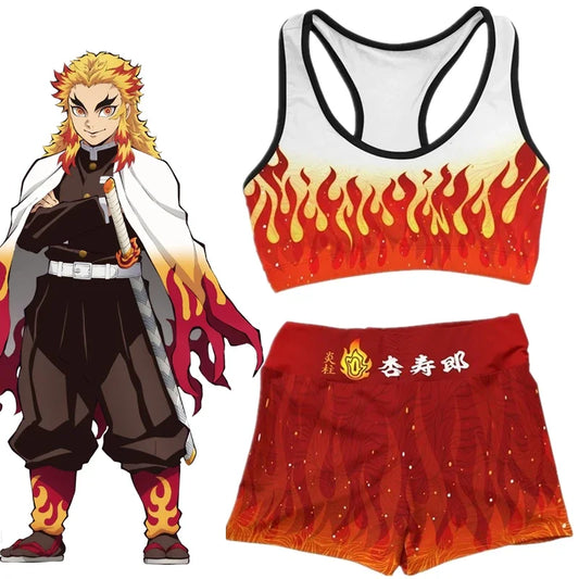 Rengoku Matching Gym Set: Ignite Your Training with Fiery Spirit!!